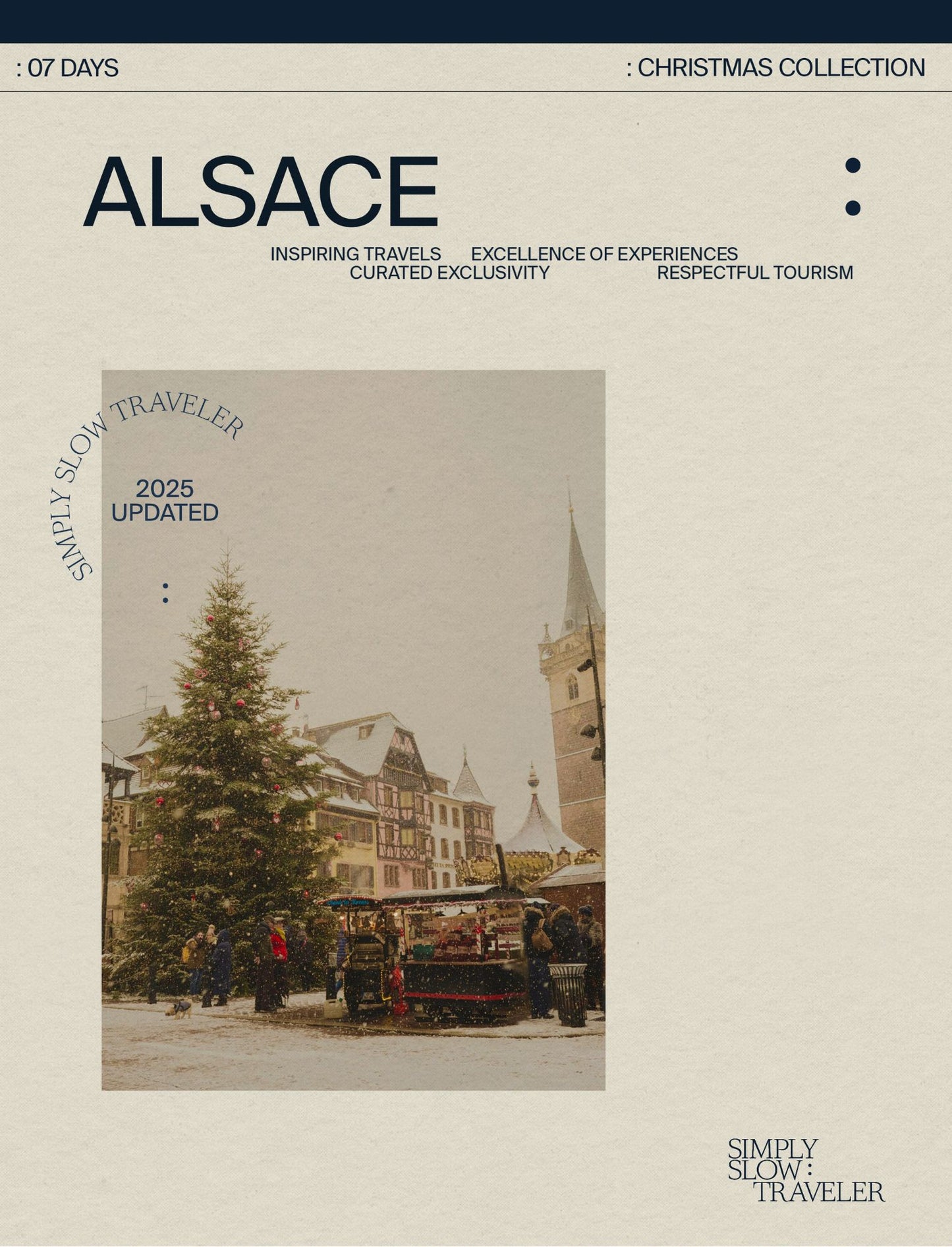 A Guide to Alsace, Christmas Edition - the cover page, by Simply Slow Traveler