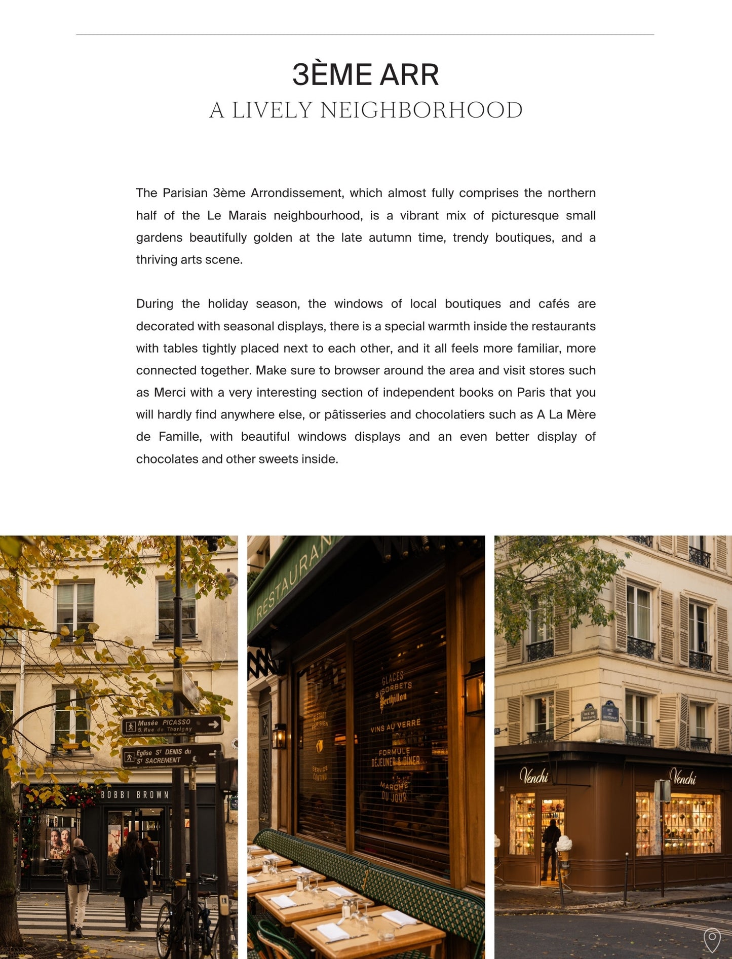 A Guide to Paris at Christmas - page on the 3eme Arrondissement, by Simply Slow Traveler