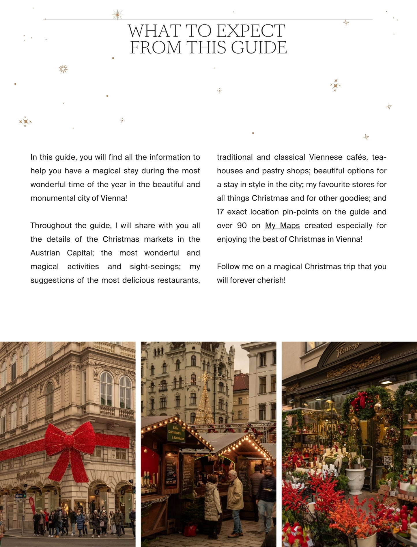 A guide to Vienna at Christmas - the 'What to Expect' page, by Simply Slow Traveler