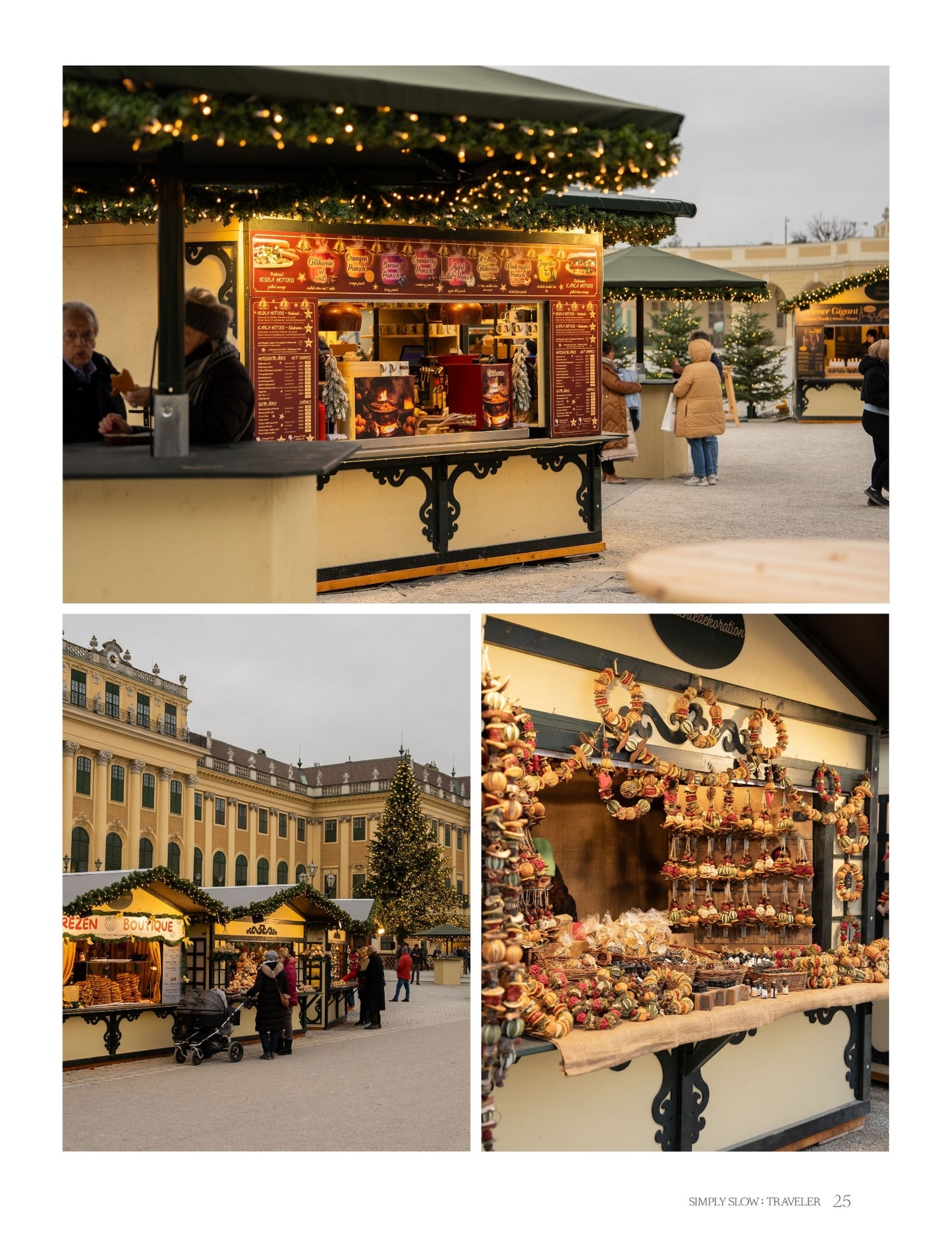A guide to Vienna at Christmas - a page with photos from the Schoenbrunn Palace Market, by Simply Slow Traveler Traveler