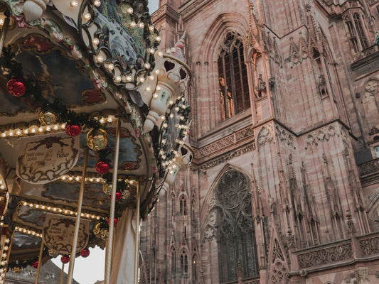 The Christmas Merry-go-Round at Place du Château in Strasbourg, Alsace