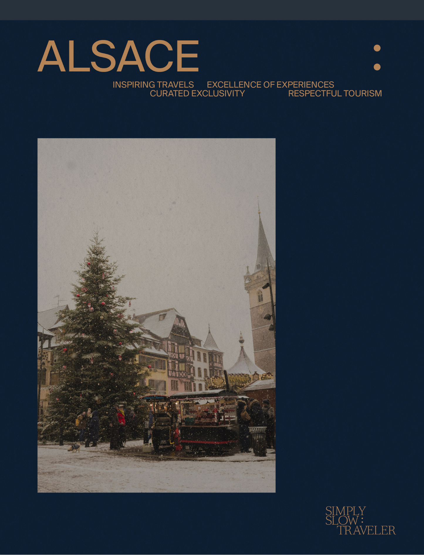 A Guide to Alsace, Christmas Edition - the cover page, by Simply Slow Traveler