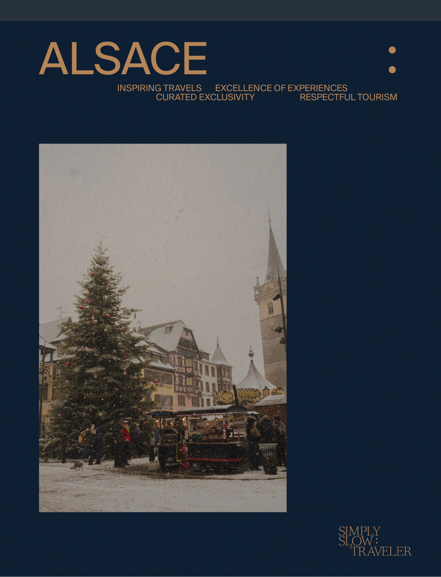 A Guide to Alsace, Christmas Edition - the cover page, by Simply Slow Traveler