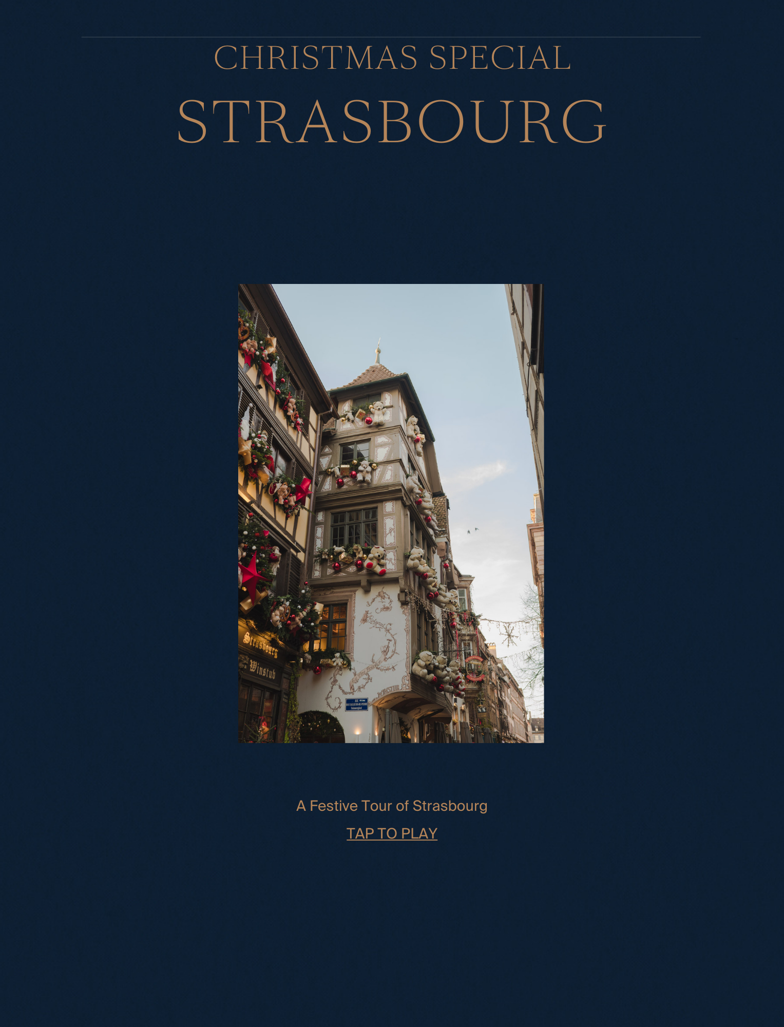 A Guide to Alsace, Christmas Edition - the cover of Strasbourg, by Simply Slow Traveler