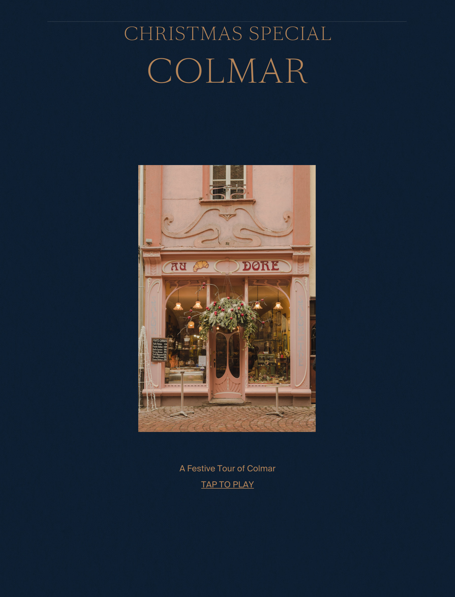 A Guide to Alsace, Christmas Edition - the cover page for Colmar, by Simply Slow Traveler