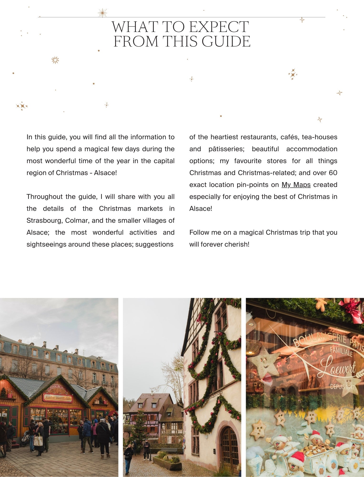 A Guide to Alsace, Christmas Edition - 'What to Expect' page, by Simply Slow Traveler