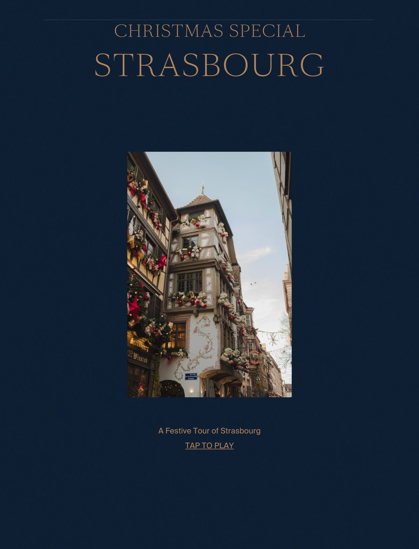 A Guide to Alsace, Christmas Edition - the cover of Strasbourg, by Simply Slow Traveler