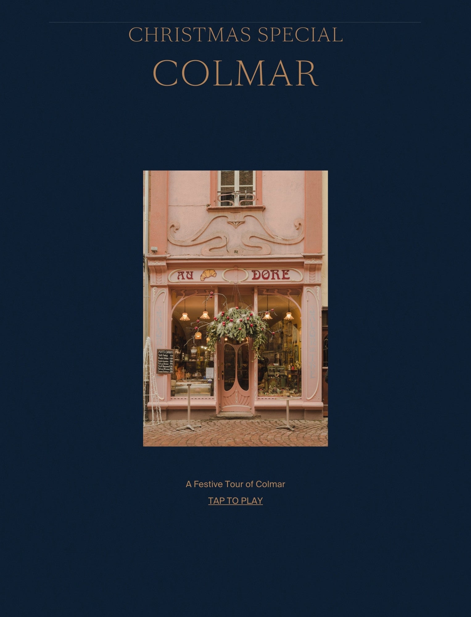 A Guide to Alsace, Christmas Edition - the cover page for Colmar, by Simply Slow Traveler