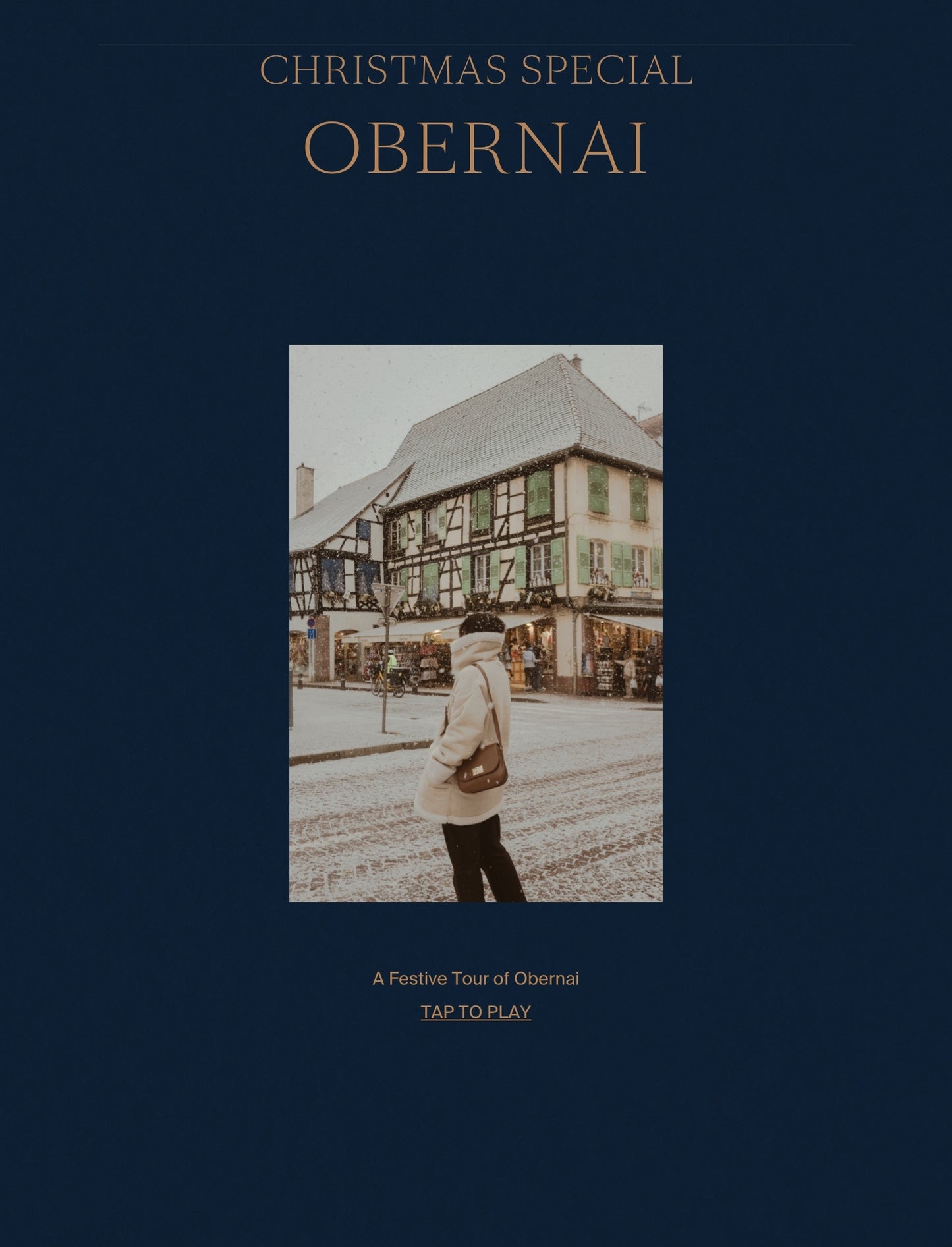 A Guide to Alsace, Christmas Edition - the cover page of Obernai, by Simply Slow Traveler