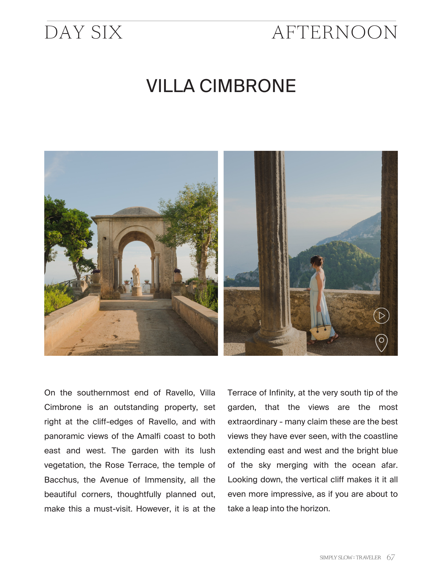 A Guide to the Amalfi Coast - page featuring Villa Cimbrone, in Ravello, by Simply Slow Traveler