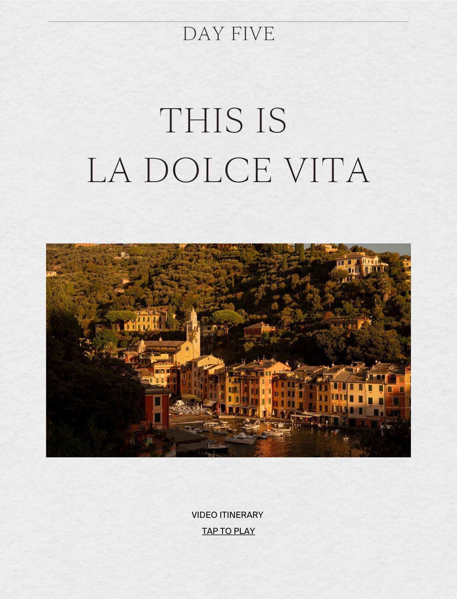 Cover Page for the Day Five on the Itinerary of the Guide to the Cinque Terre & Portofino in 6 Days, by Simply Slow Traveler.