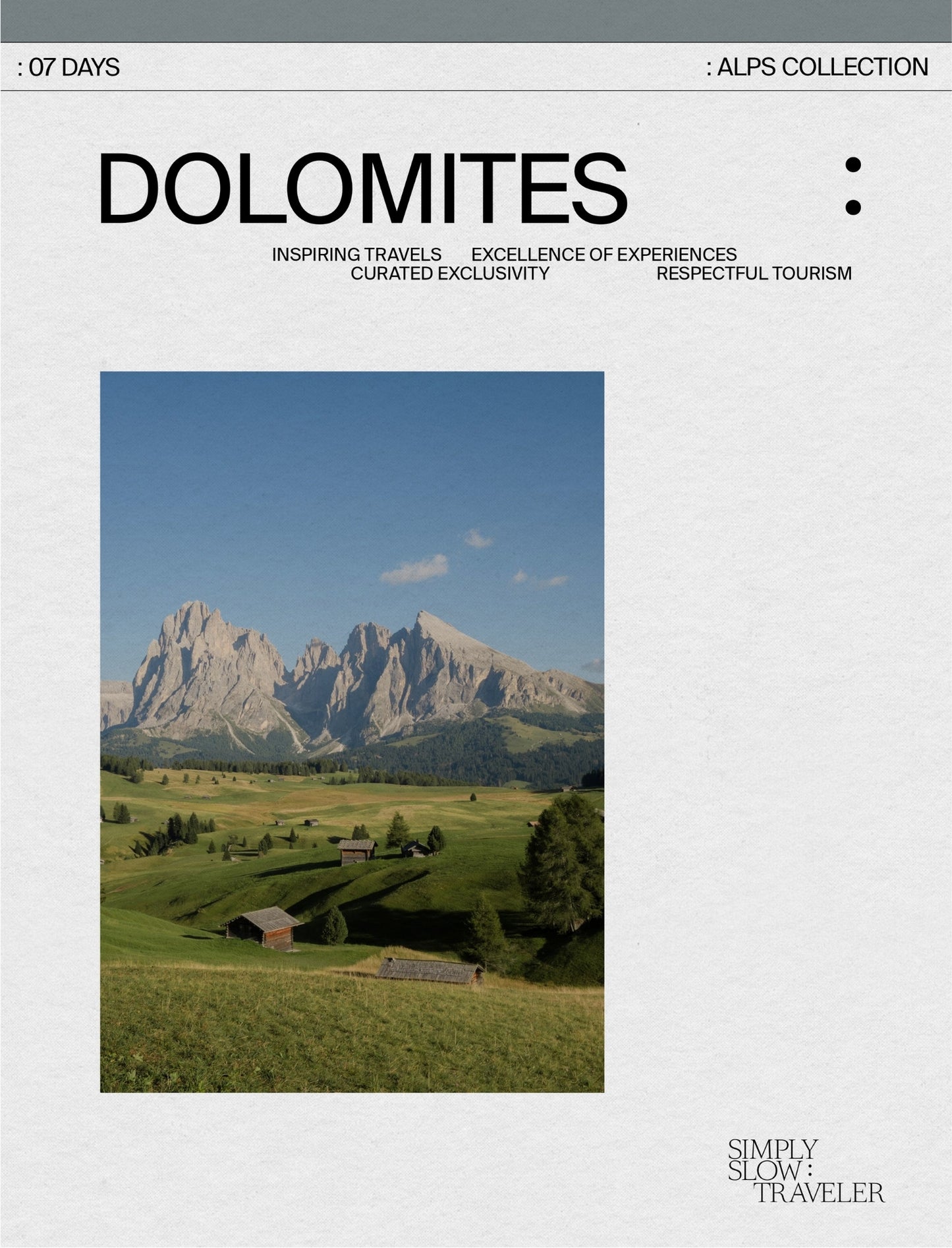 A Guide to the Dolomites - the cover page, by Simply Slow Traveler