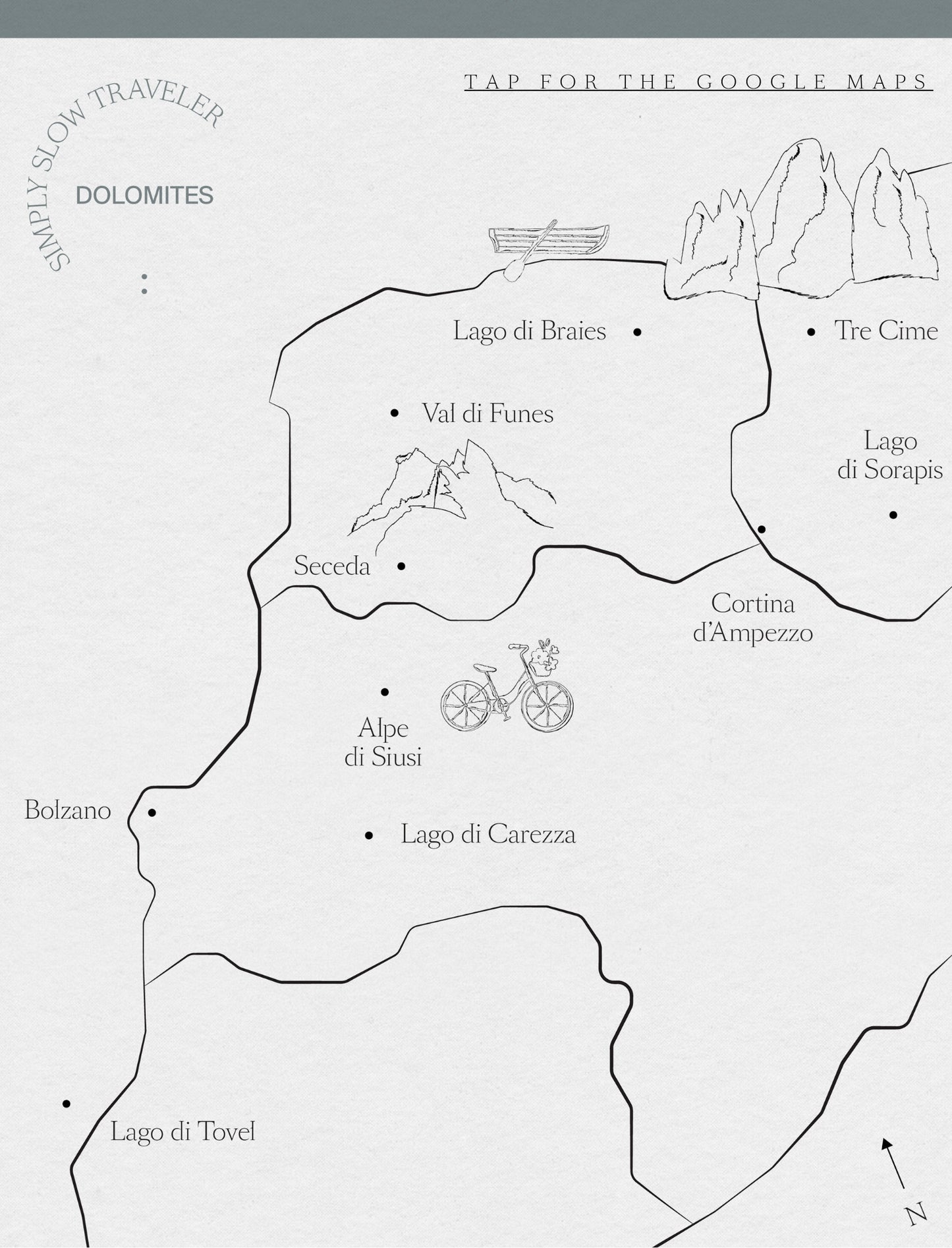 A Guide to the Dolomites - page with Map, by Simply Slow Traveler