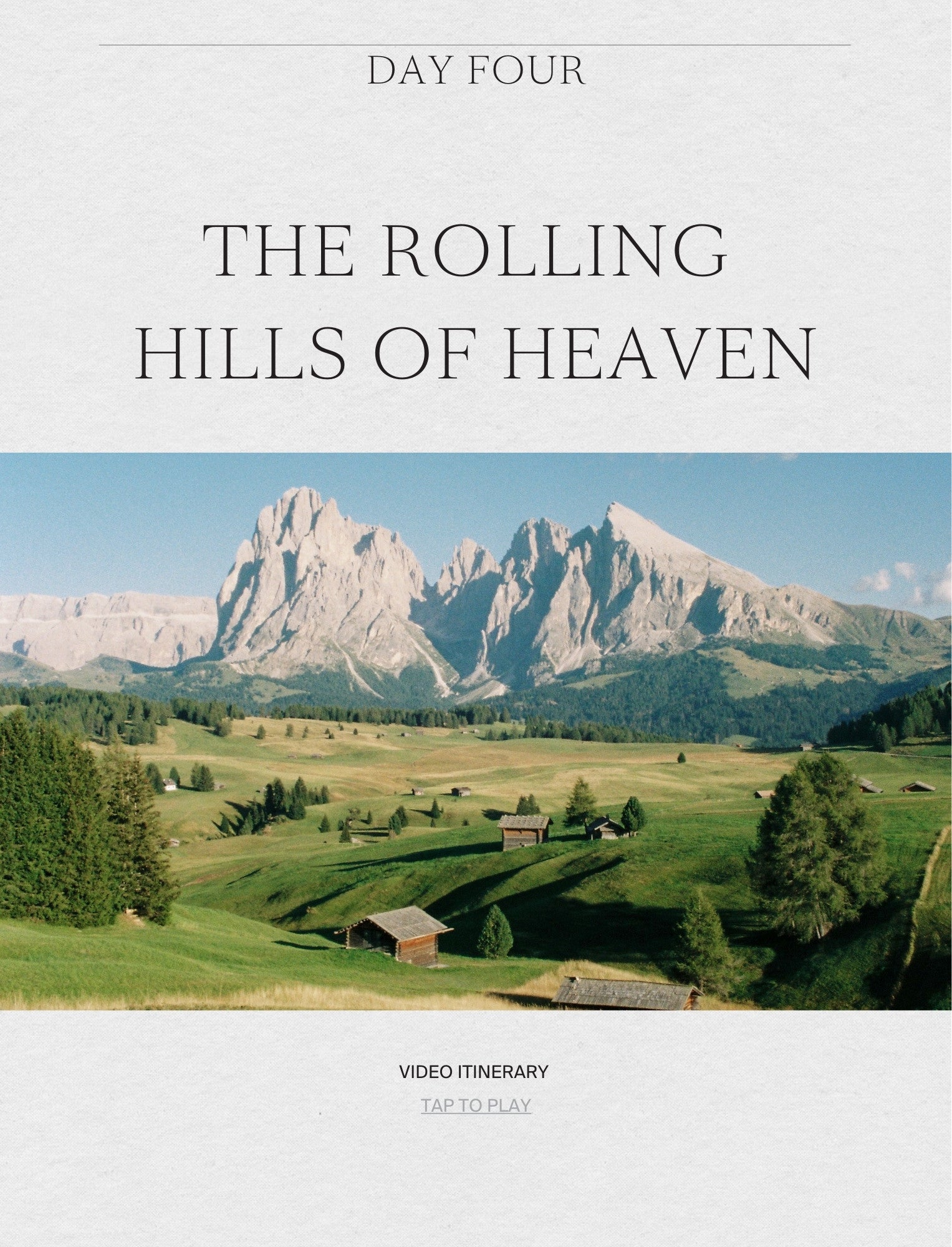 A Guide to the Dolomites - the cover page of Day Four, by Simply Slow Traveler