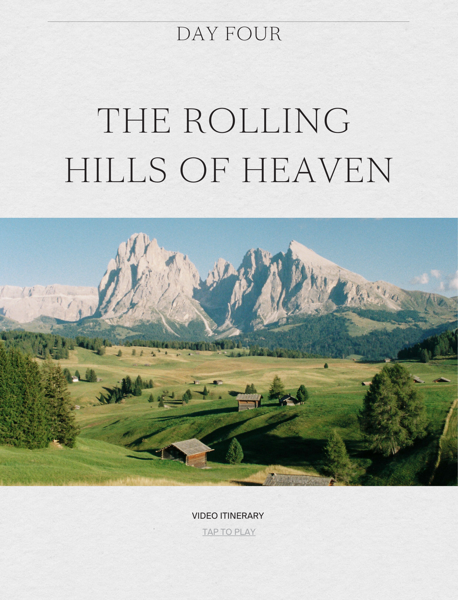 A Guide to the Dolomites - the cover page of Day Four, by Simply Slow Traveler