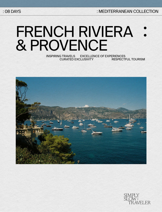 A Guide to the French Riviera & Provence - the cover page, by Simply Slow Traveler