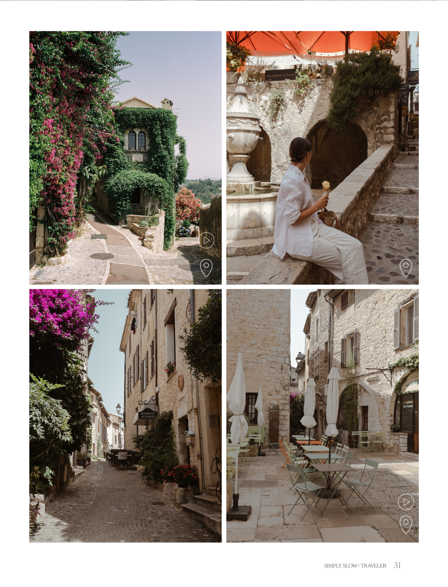 A Guide to the French Riviera & Provence - a page with photos from Saint-Paul-de-Vence, by Simply Slow Traveler