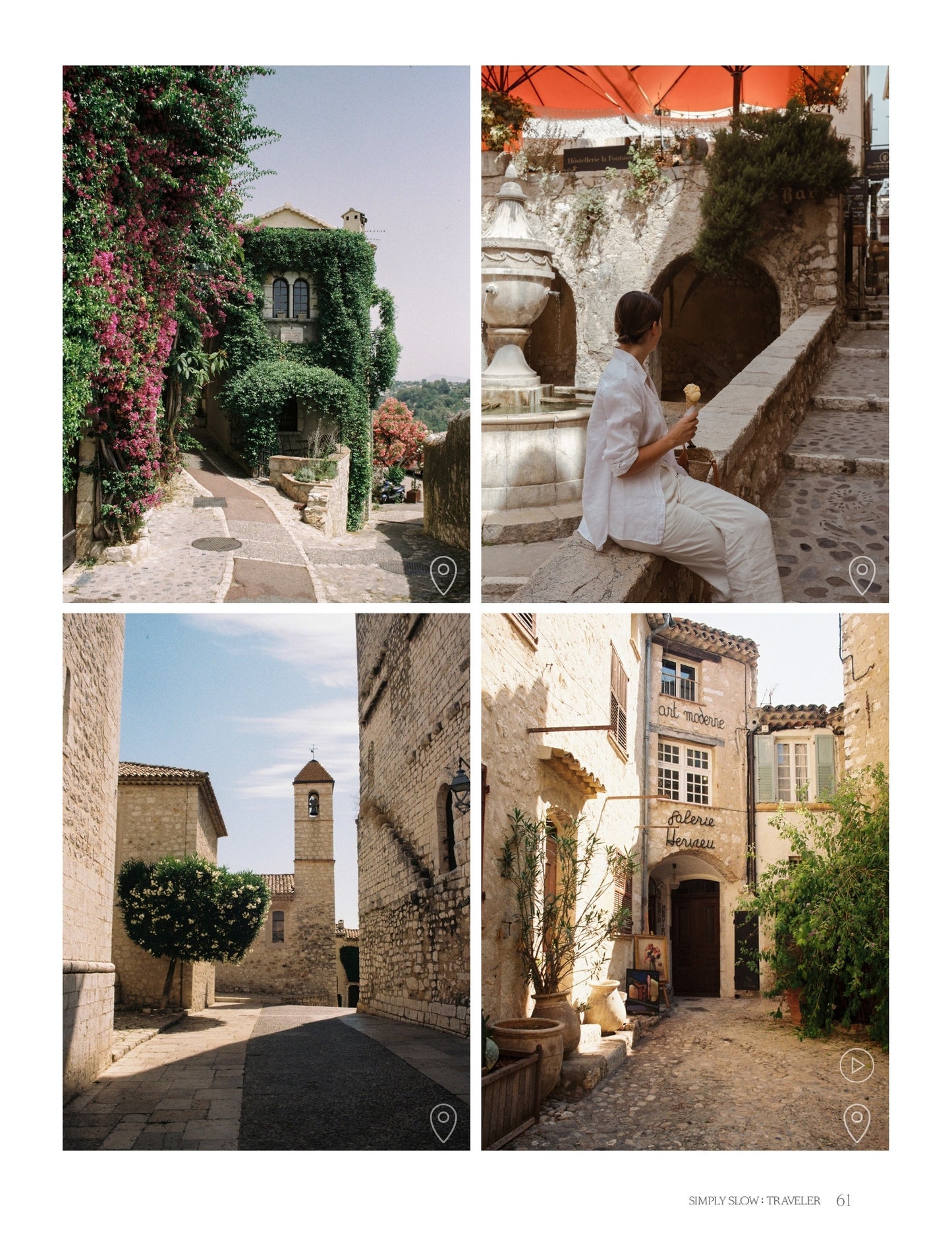 A Guide to the French Riviera & Provence - a page with photos from Saint-Paul-de-Vence, by Simply Slow Traveler