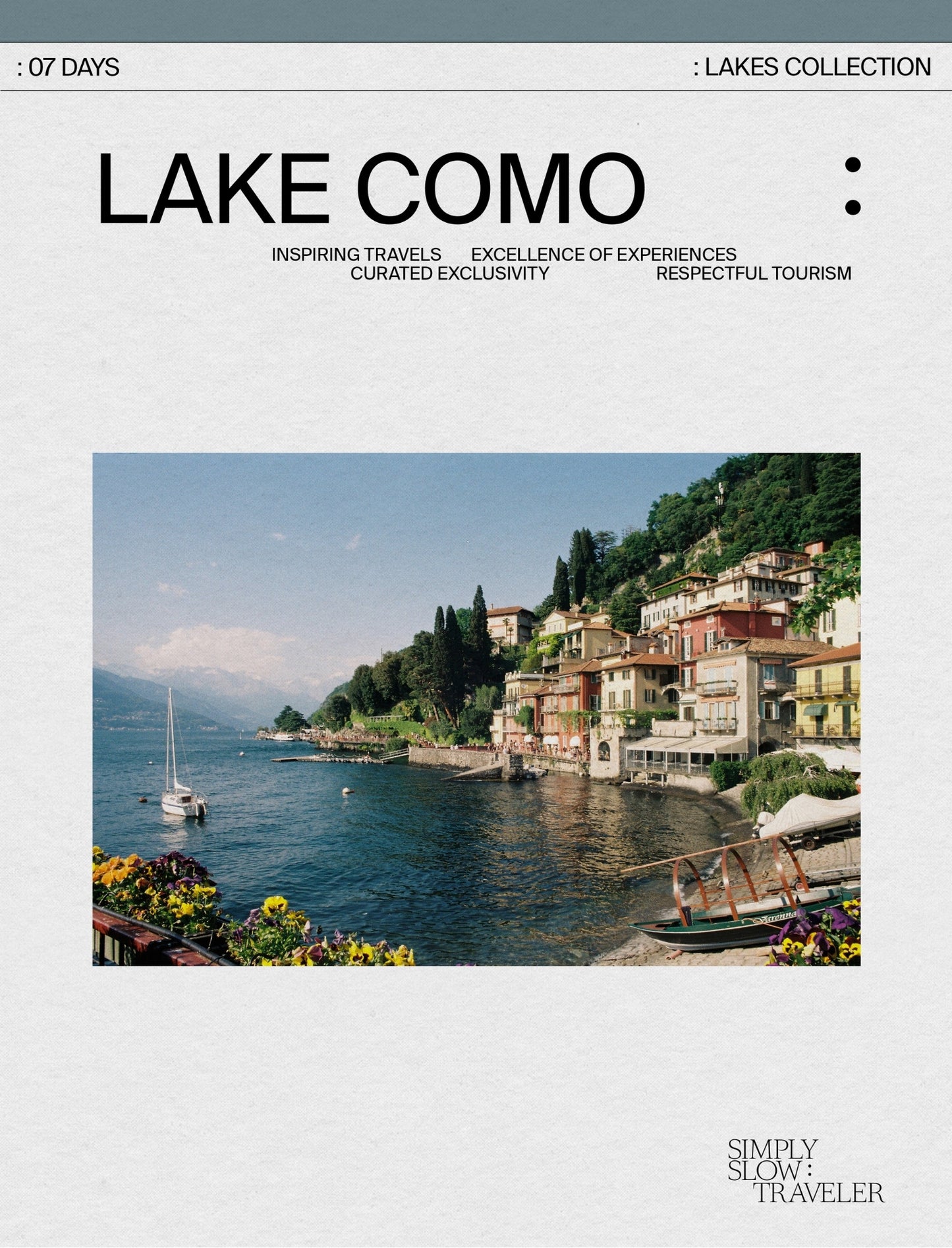 A Guide to Lake Como - cover page, by Simply Slow Traveler