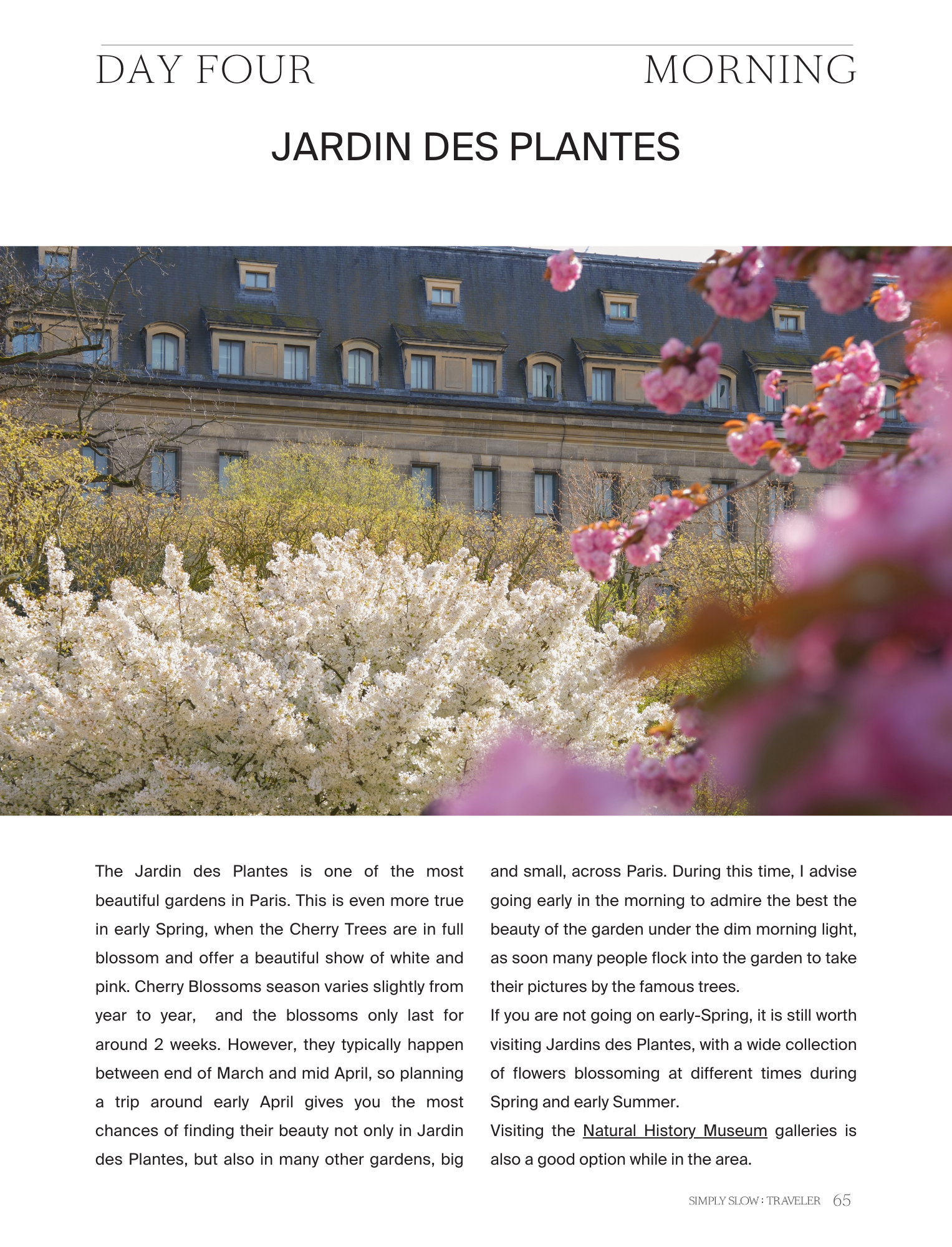 A Guide to Paris - Page on the Jardin des Plantes, by Simply Slow Traveler