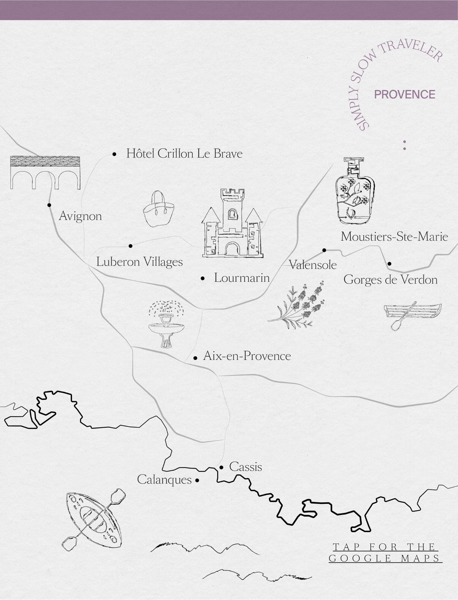 A Guide to Provence - the map to Provence, by Simply Slow Traveler