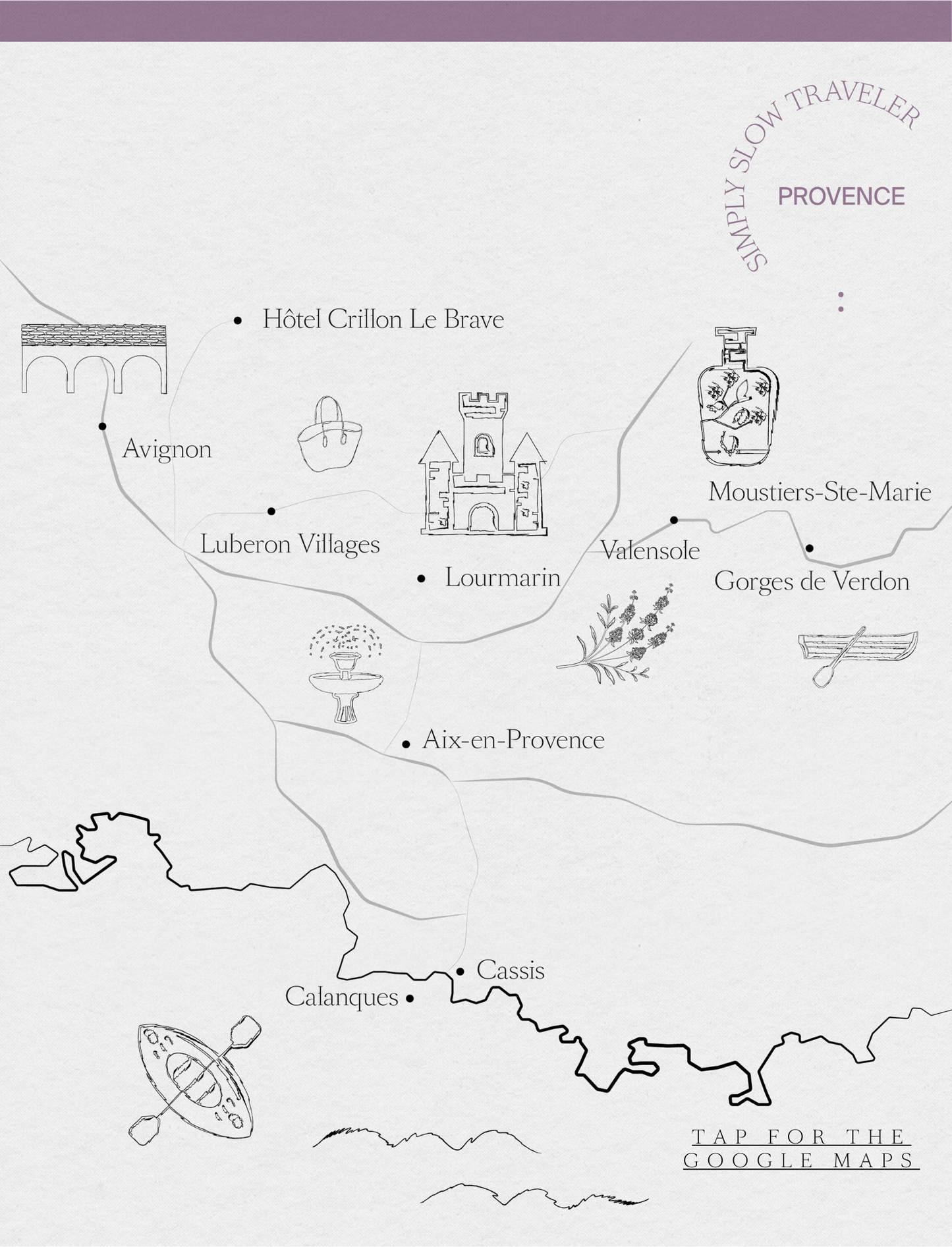 A Guide to Provence - the map to Provence, by Simply Slow Traveler