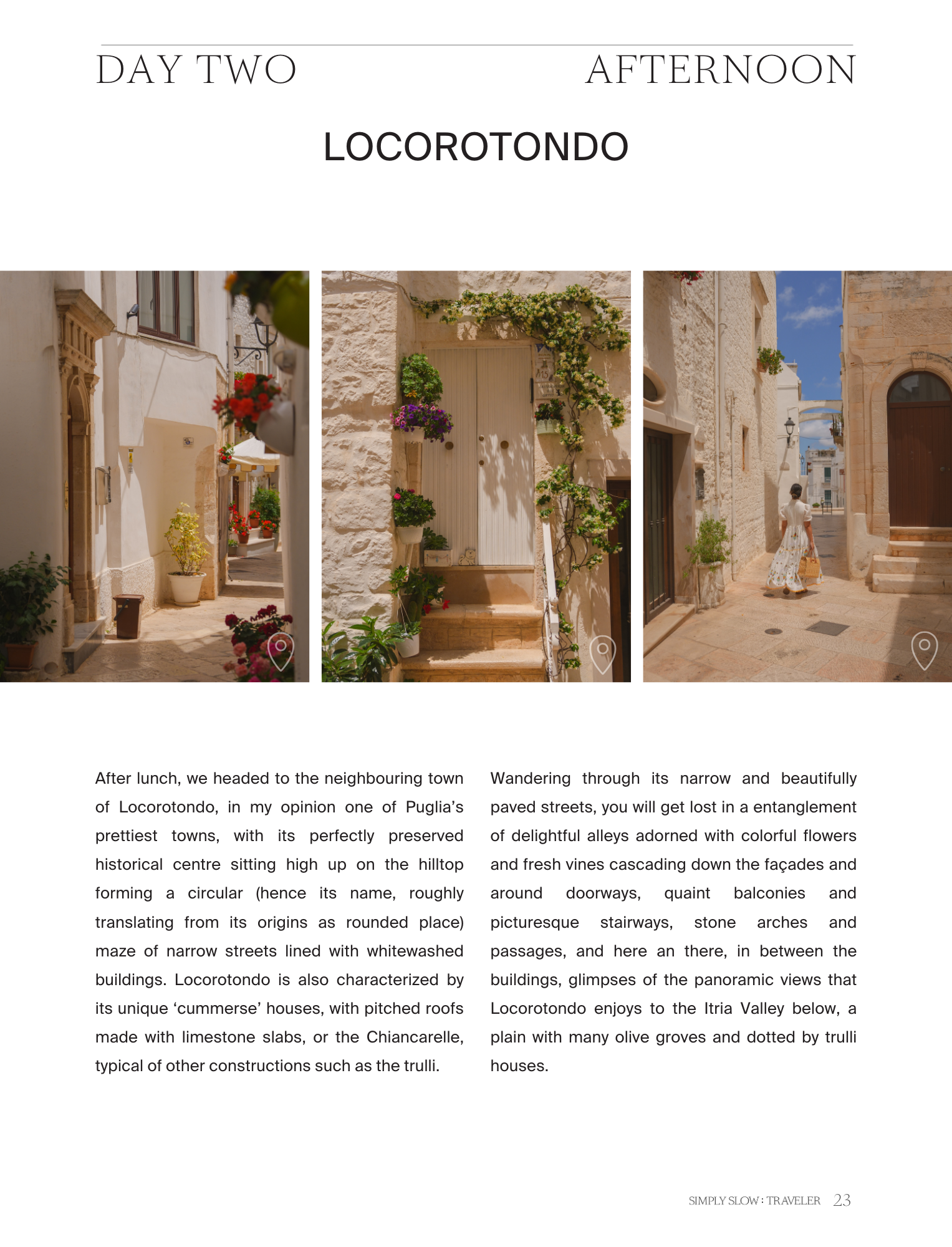 A Guide to Puglia - page dedicated to Locorotondo, by Simply Slow Traveler