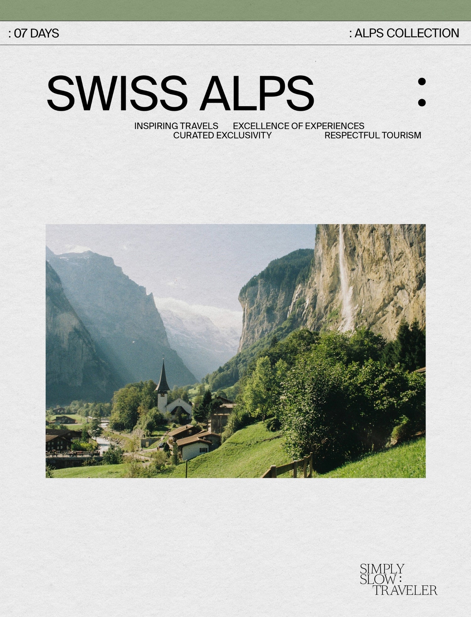 A Guide to the Swiss Alps - cover page, by Simply Slow Traveler