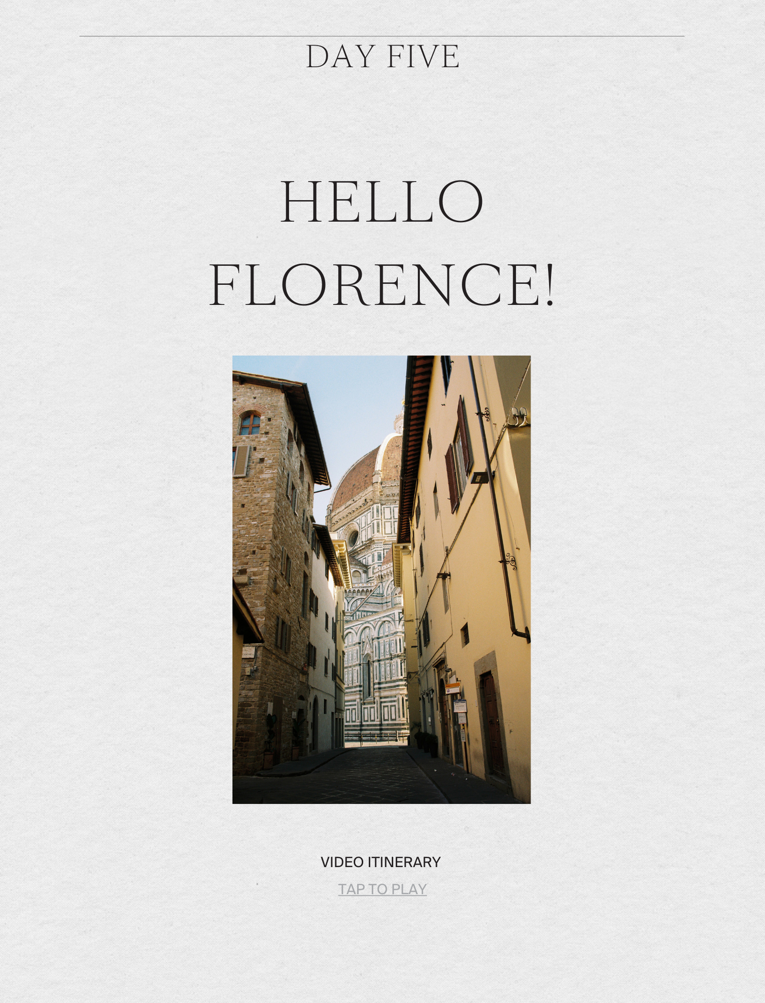 A Guide to Tuscany - the cover page of day five, by Simply Slow Traveler