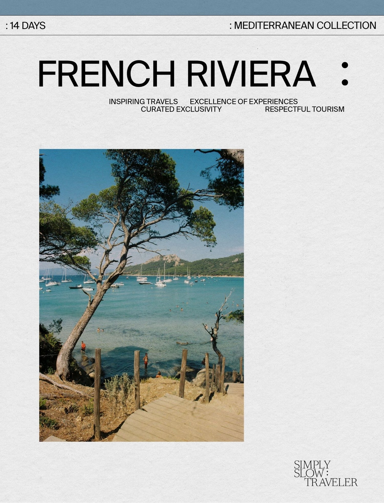 A Guide to the French Riviera in 14 Days - the cover page, by Simply Slow Traveler