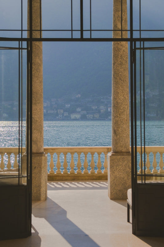 The views from the Bar at Palazzo in the Hotel Villa Làrio, in Lake Como