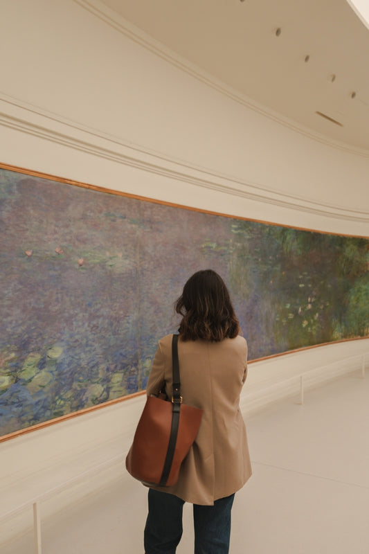 One of the Waterlilies paintings by Monet at the Musée de l'Orangerie, in Paris