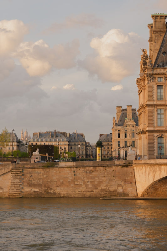 Views of the Louvre and the Tuileries gardens from the left bank of the Seine