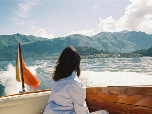 A boat tour in a riva wooden boat in Lake Como