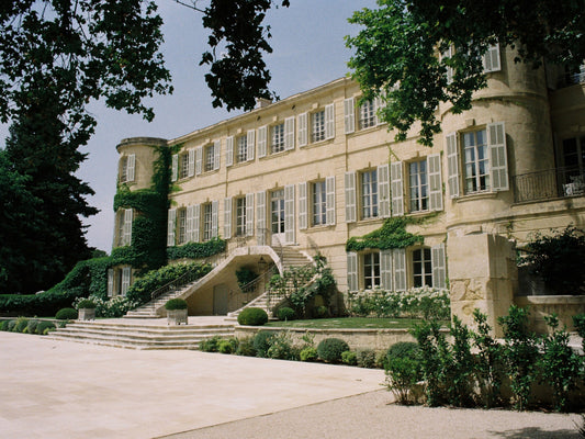 Main building of Château d'Estoublon, in the area of Les Alpilles, in Provence