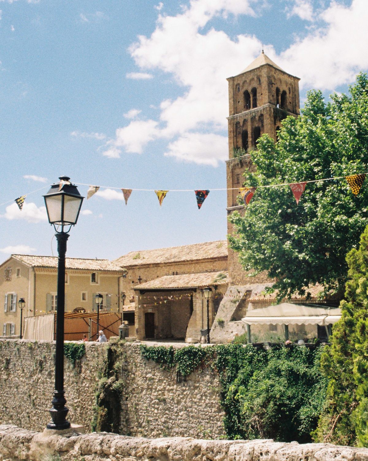 Hilltop village in Provence. Moustiers-Sainte-Marie.